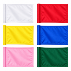 Putting Green Golf Flags - White, Red, Yellow, Blue, Green, Light Pink