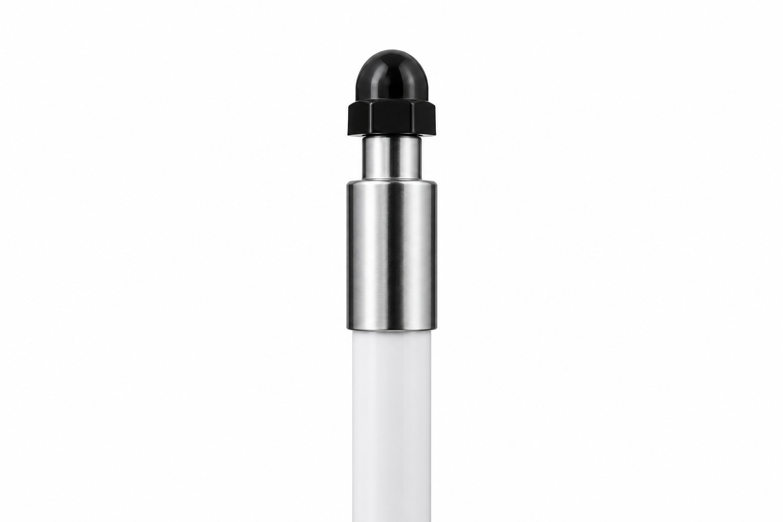 Golf Flagstick Top Fitting - Silver fitting and acorn nut